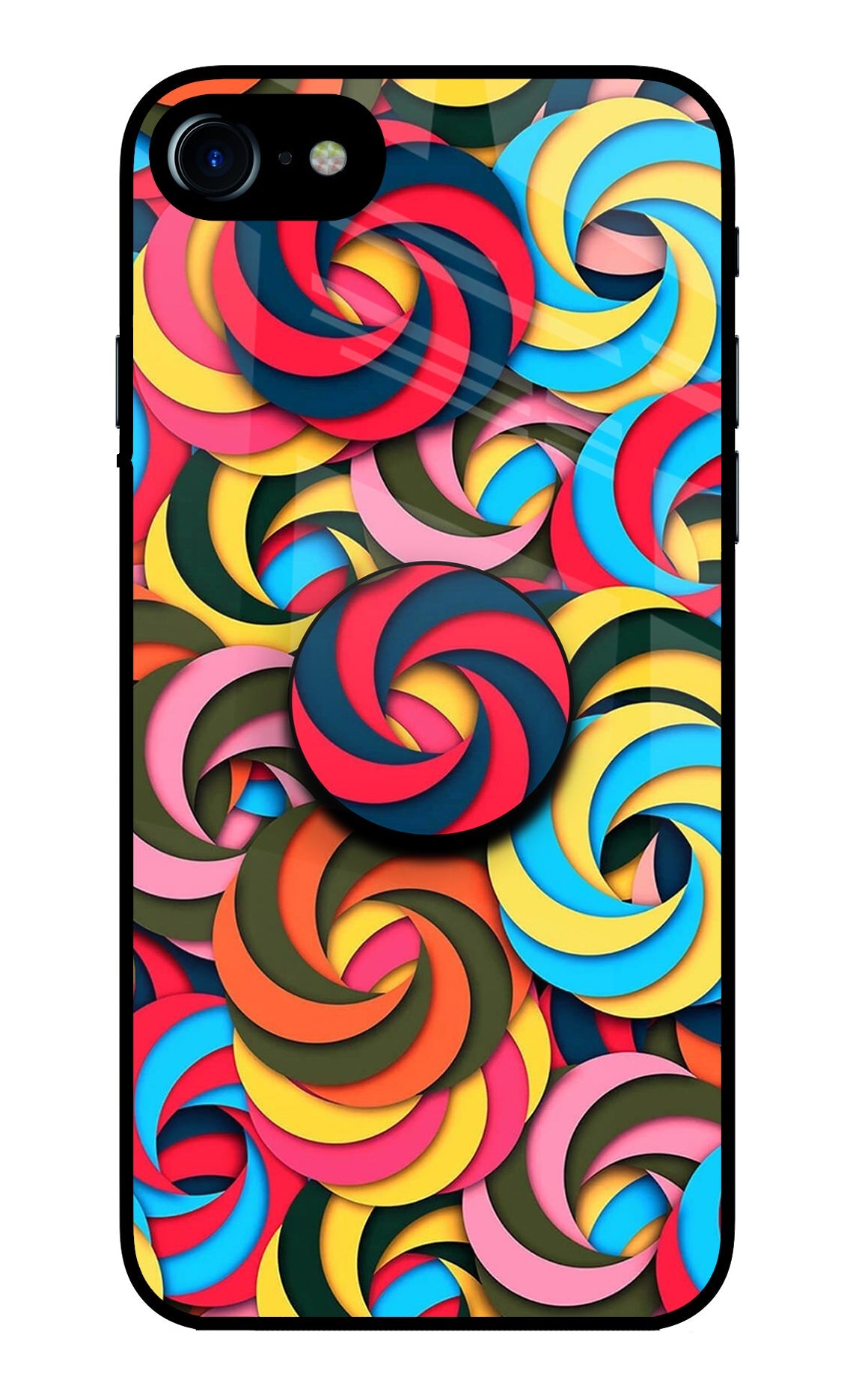 Spiral Pattern iPhone 7/7s Glass Case