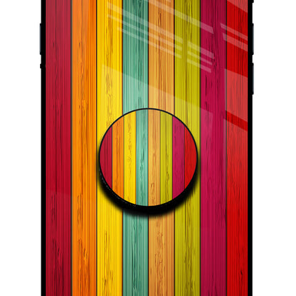 Multicolor Wooden iPhone 7/7s Glass Case