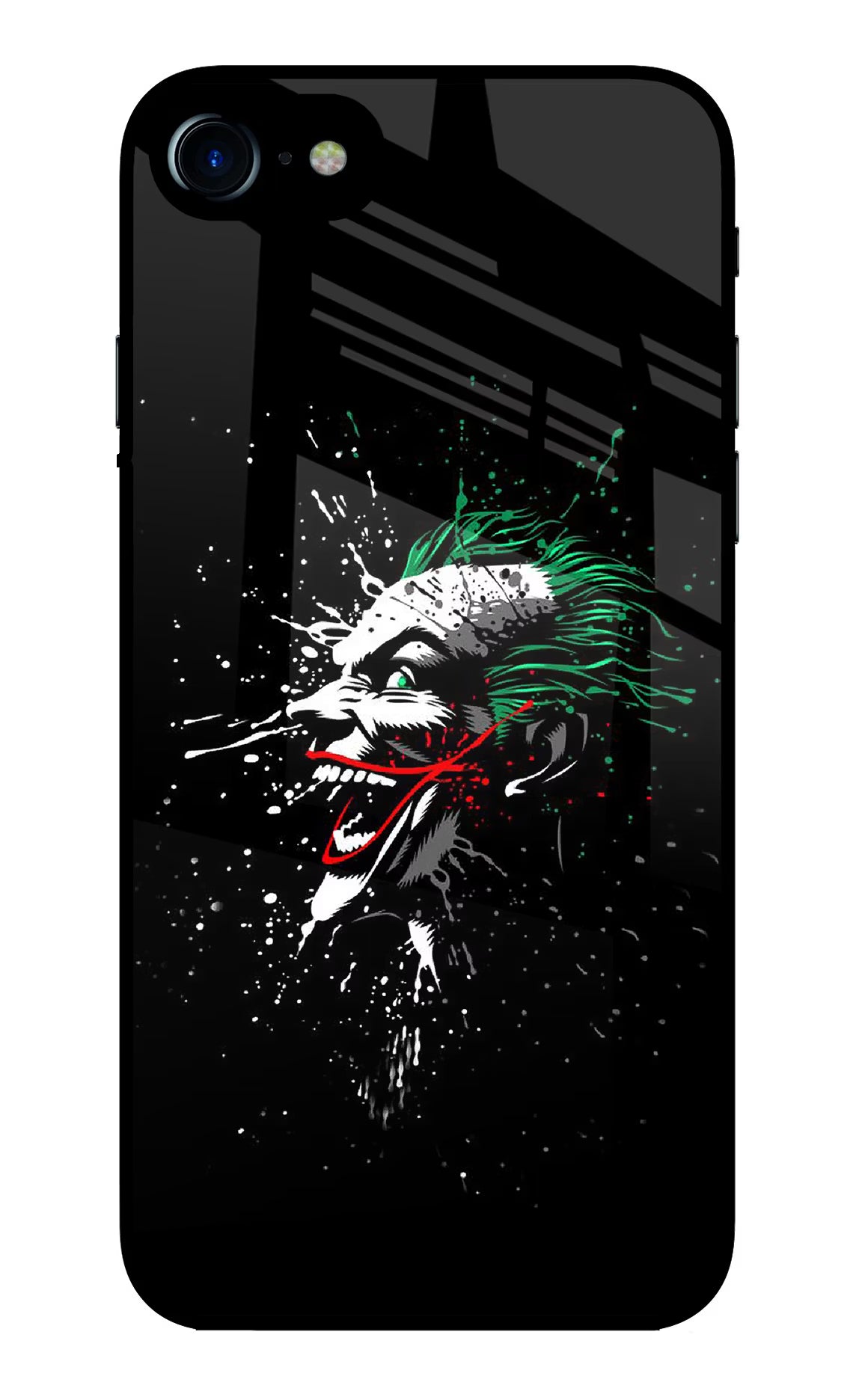 Joker iPhone 8 Glass Case Back Cover by Casekaro
