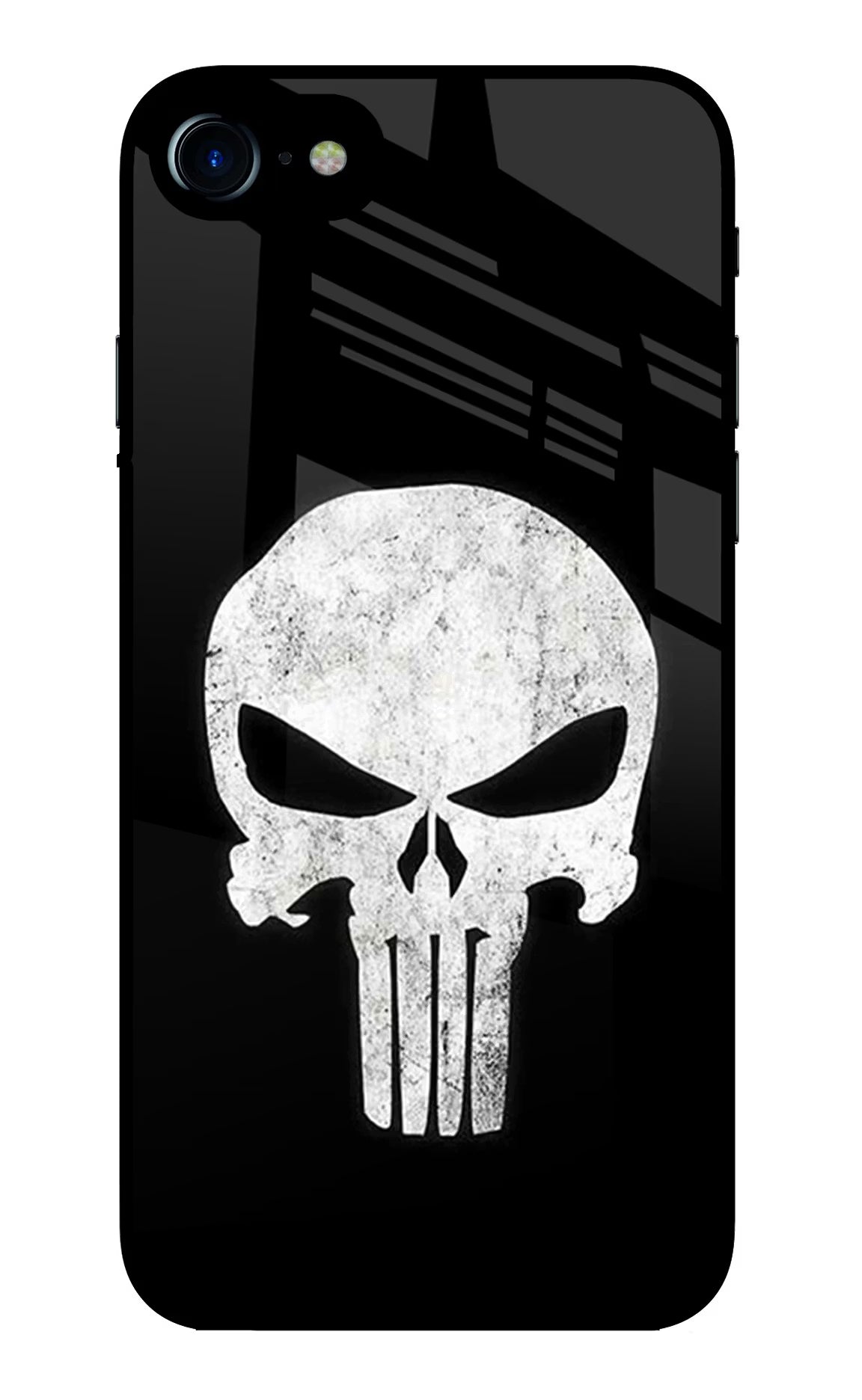 Punisher Skull iPhone 8 Glass Case Back Cover by Casekaro