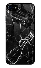 Black Marble Pattern iPhone 8 Glass Case