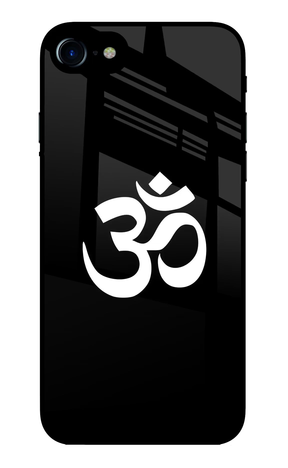 Om iPhone 8 Glass Case Back Cover by Casekaro