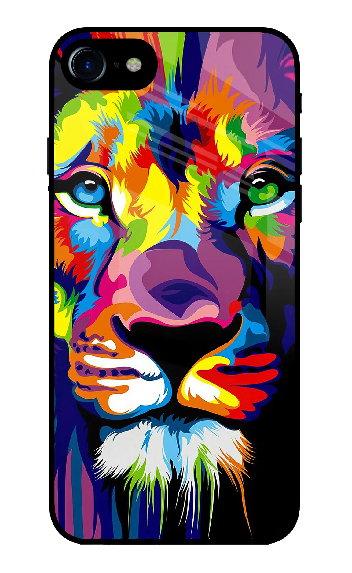 Lion iPhone 8 Glass Case Back Cover by Casekaro