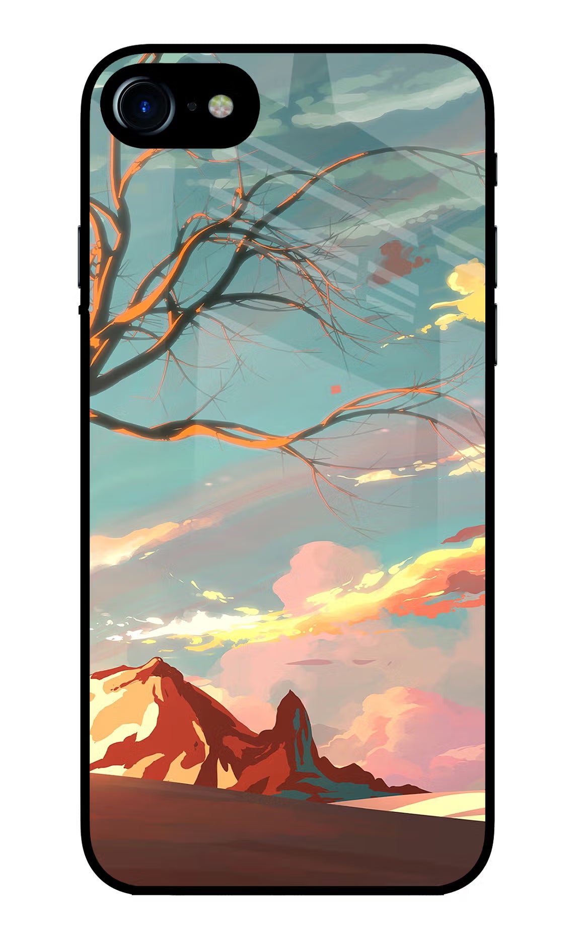 Scenery iPhone 8 Glass Case Back Cover by Casekaro