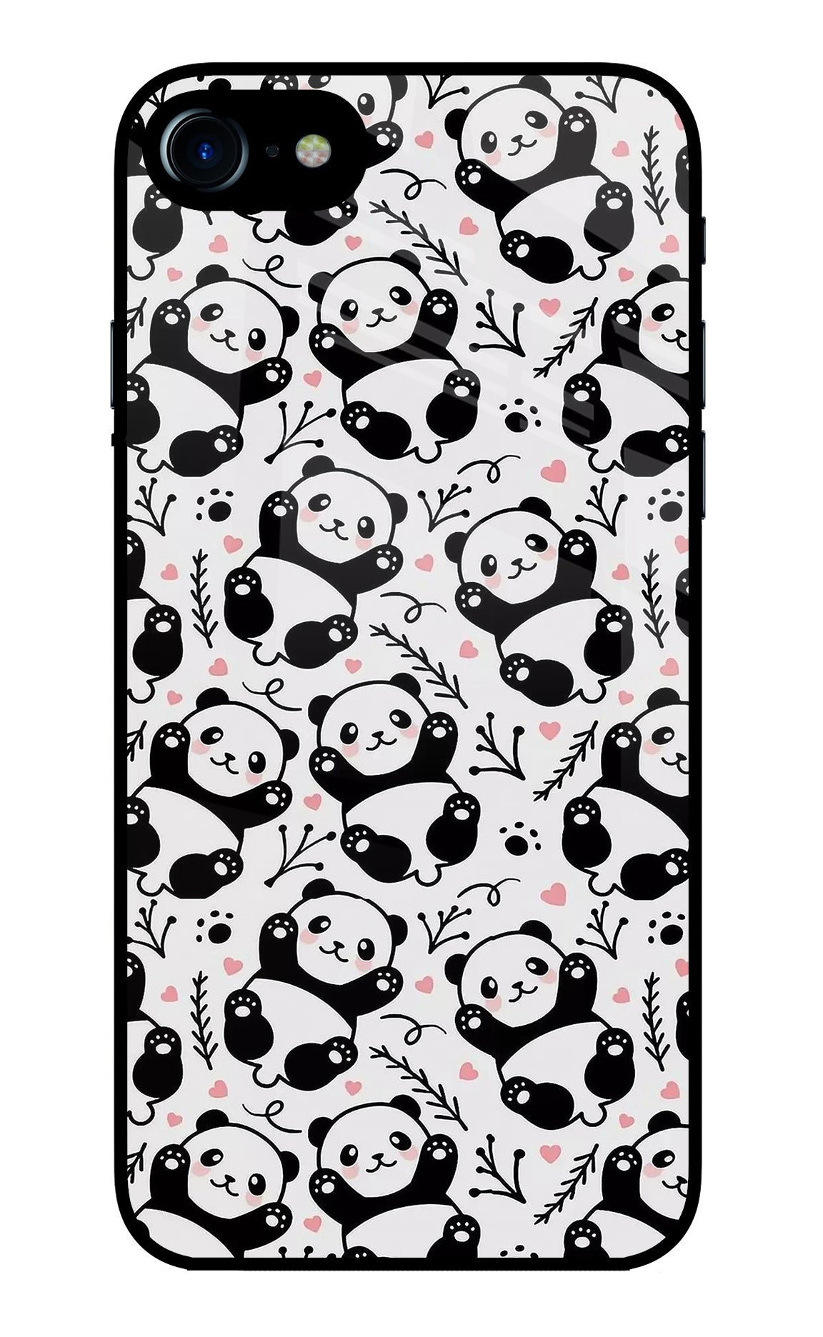 Cute Panda iPhone 8/SE 2020 Glass Case