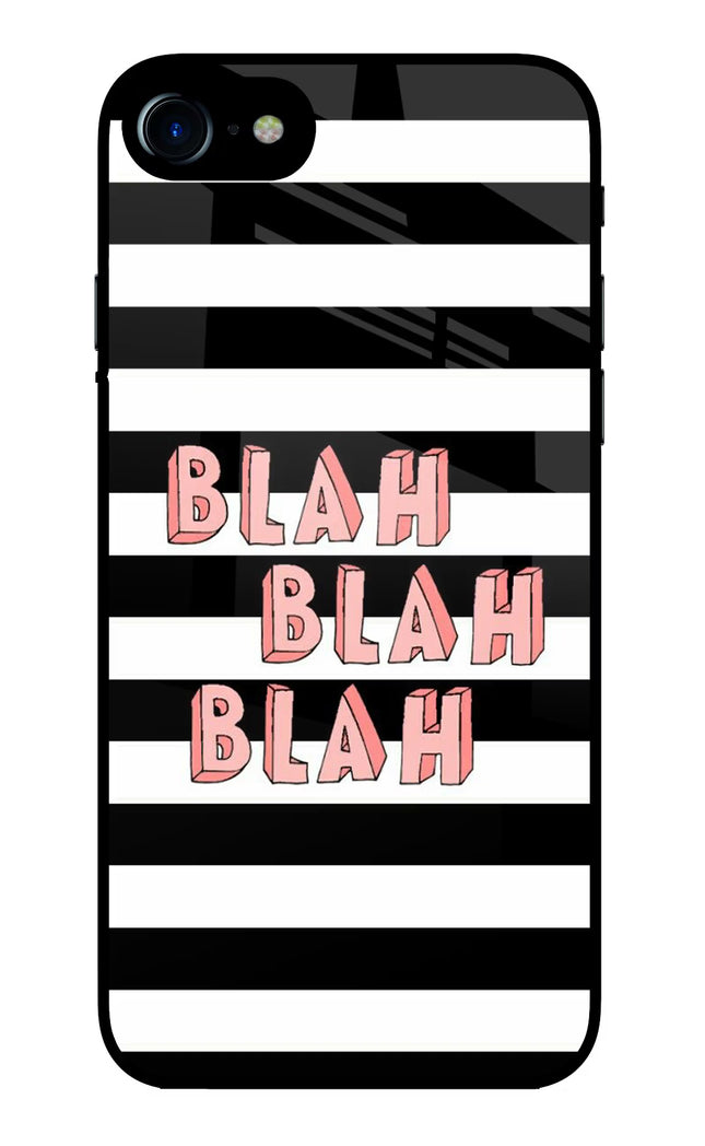 Blah Blah Blah iPhone 8 Glass Case