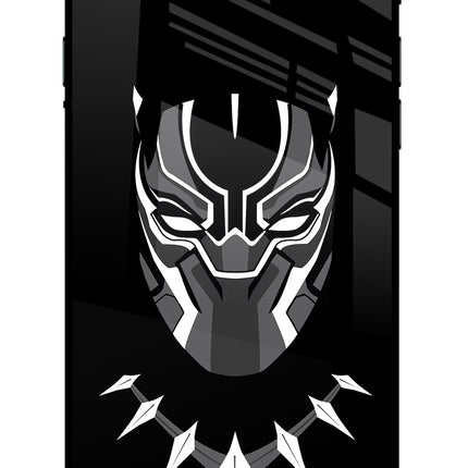 Black Panther iPhone 8 Glass Case Back Cover by Casekaro