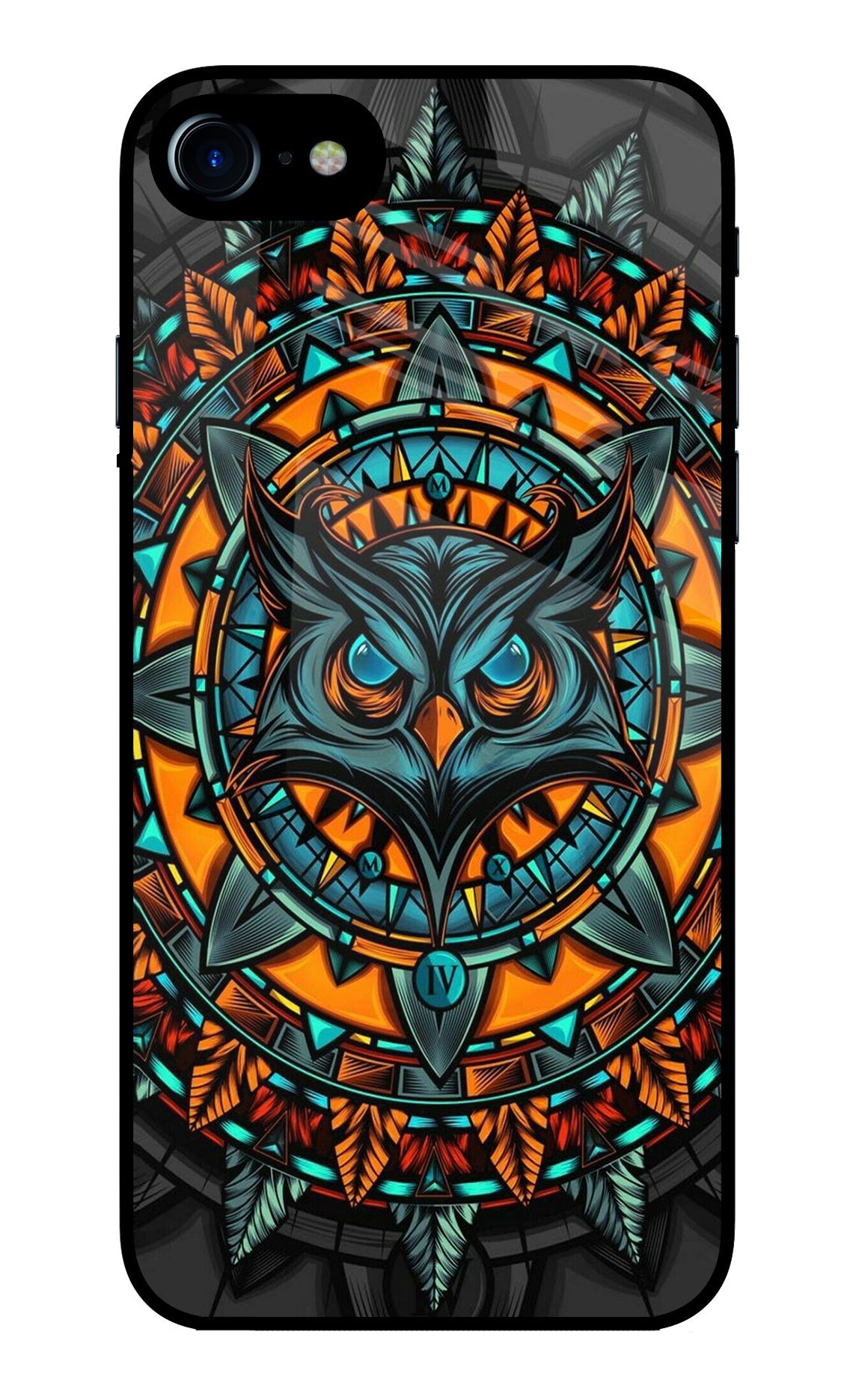 Angry Owl Art iPhone 8/SE 2020 Glass Case