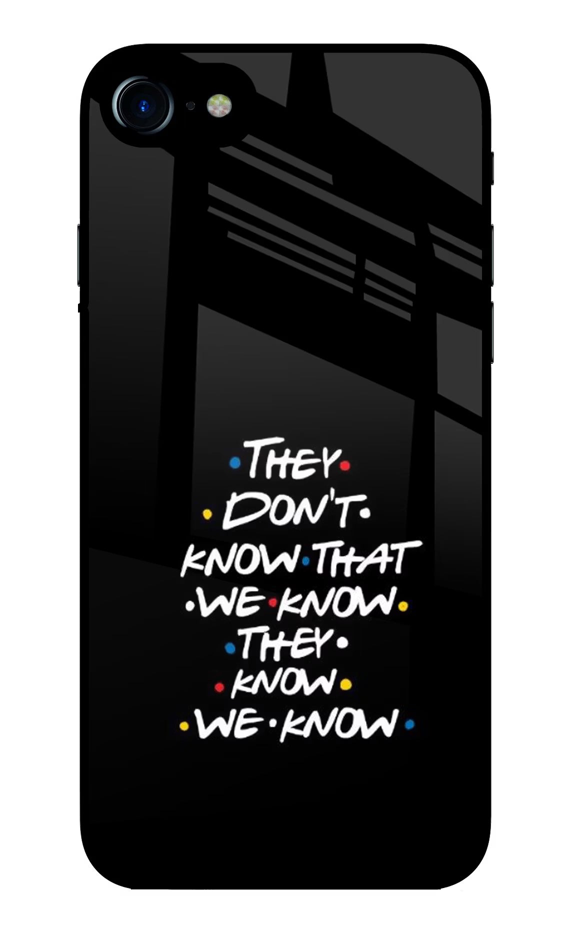 FRIENDS Dialogue iPhone 8 Glass Case Back Cover by Casekaro