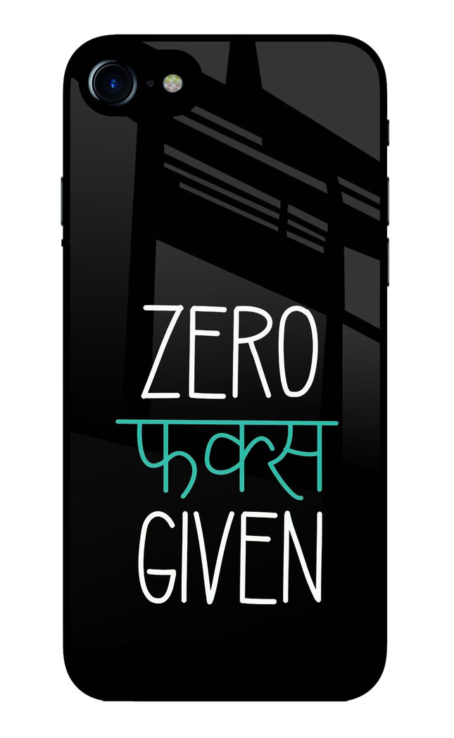 Zero Fucks Given iPhone 8 Glass Case