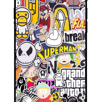Sticker Bomb iPhone 8 Glass Case