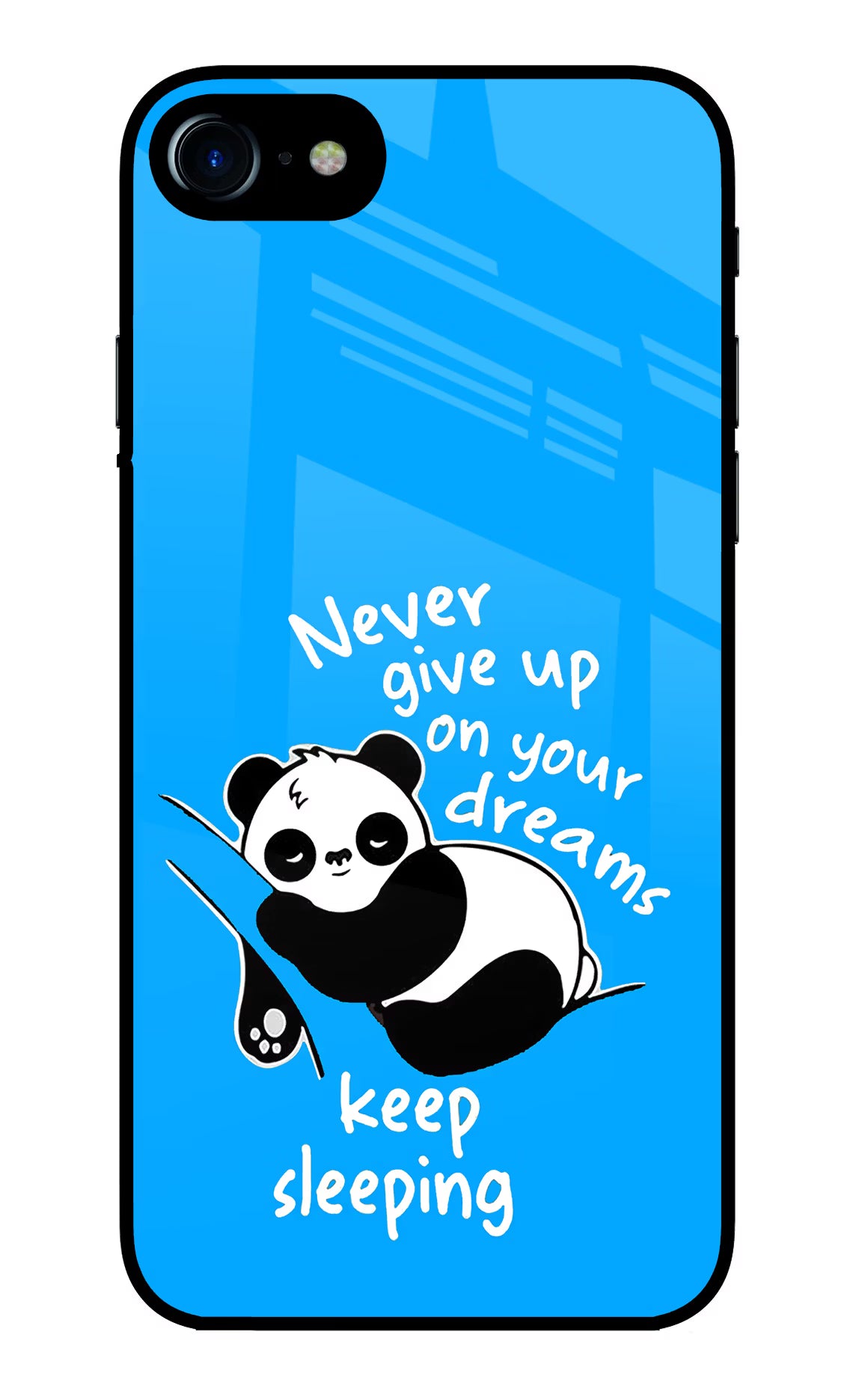 Keep Sleeping iPhone 8 Glass Case Back Cover by Casekaro