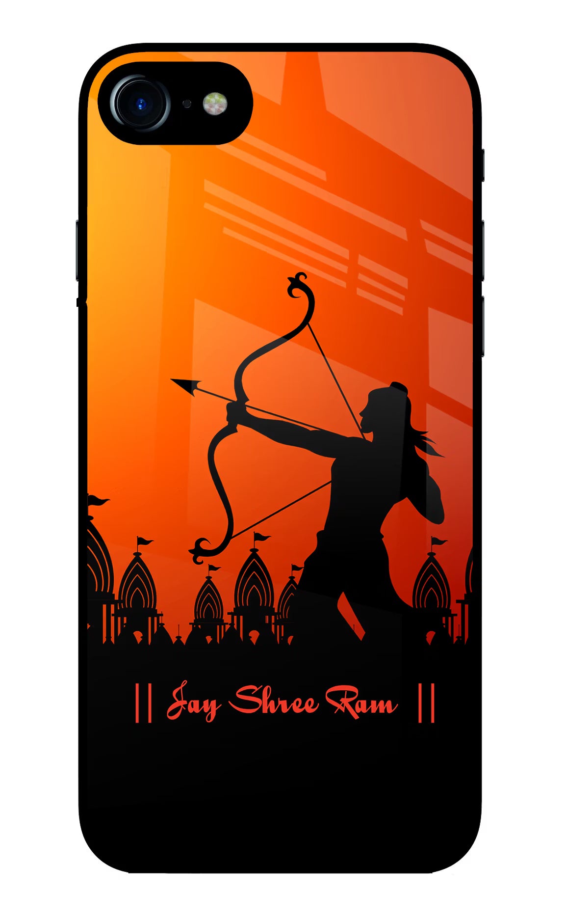 Lord Ram - 4 iPhone 8 Glass Case Back Cover by Casekaro