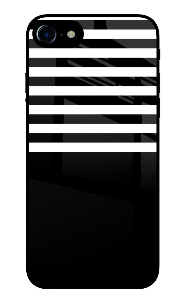 Black and White Print iPhone 8 Glass Case