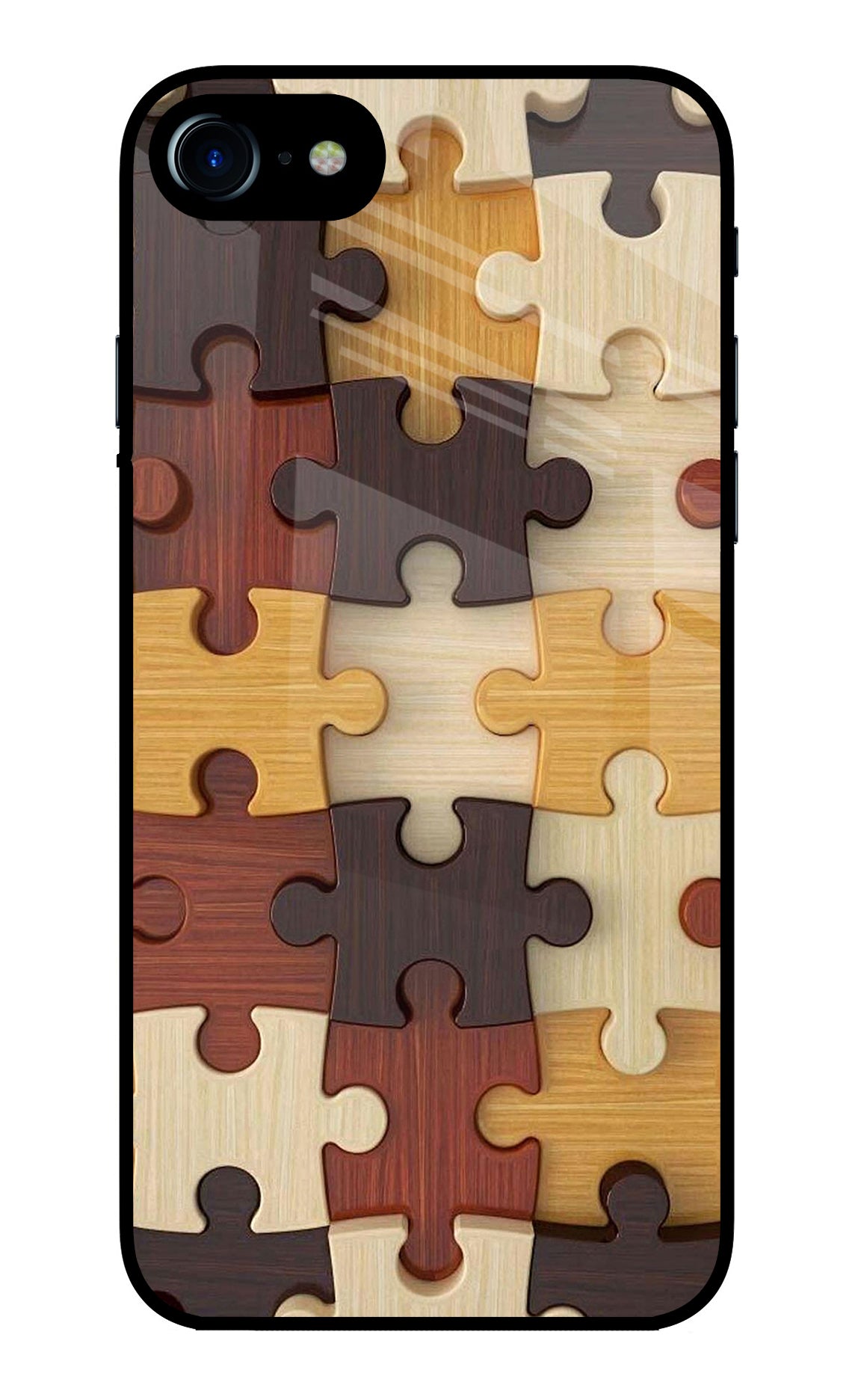 Wooden Puzzle iPhone 8/SE 2020 Glass Case