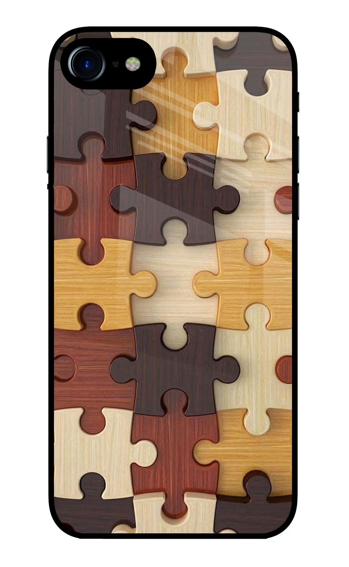 Wooden Puzzle iPhone 8 Glass Case