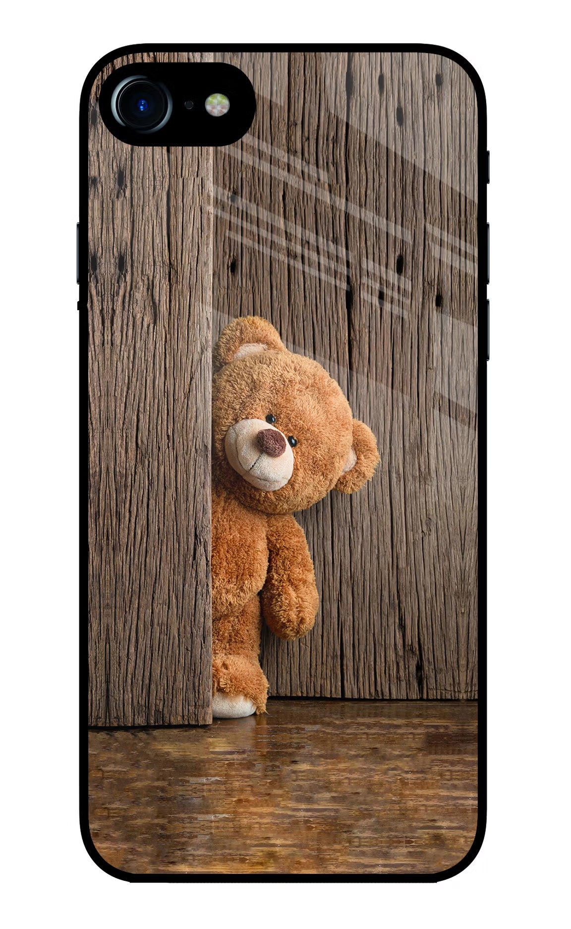 Teddy Wooden iPhone 8 Glass Case