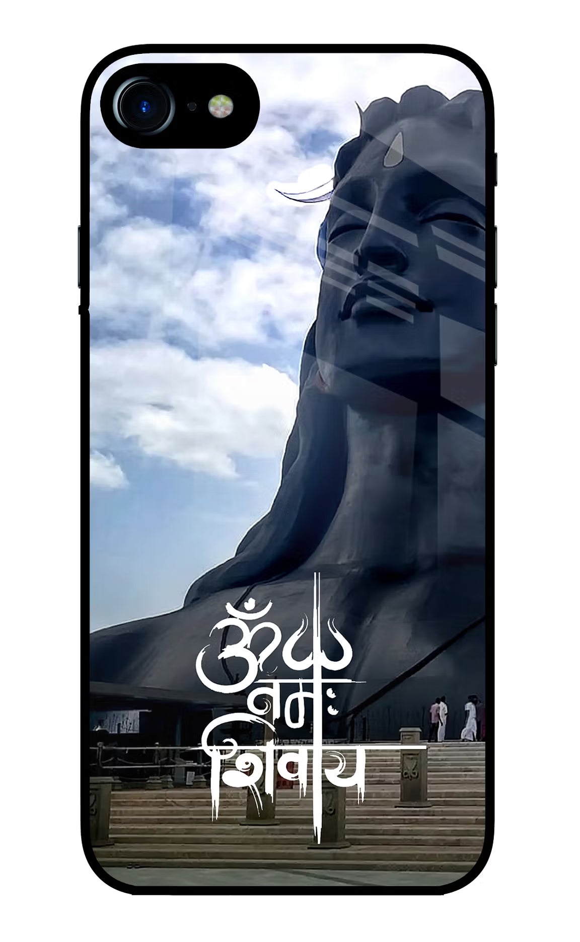 Om Namah Shivay iPhone 8 Glass Case Back Cover by Casekaro
