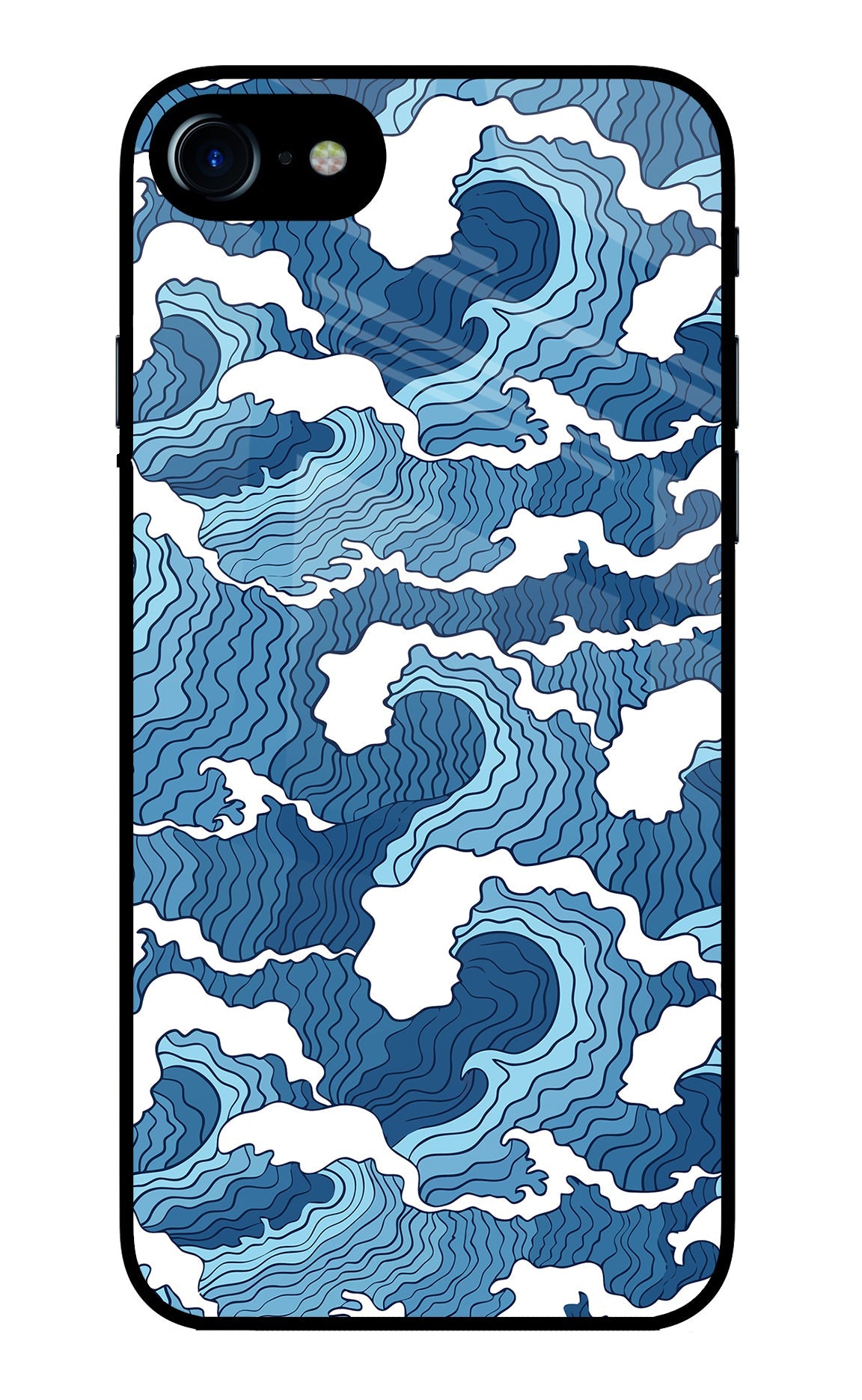 Blue Waves iPhone 8/SE 2020 Glass Case