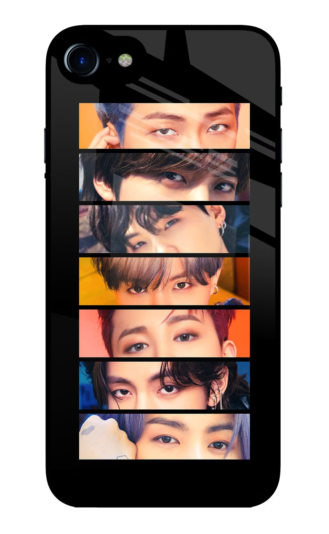 BTS Eyes iPhone 8 Glass Case Back Cover by Casekaro