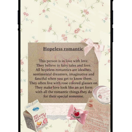 Hopeless Romantic iPhone 8 Glass Case