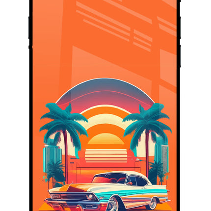 Palm Drive 80s iPhone 8 Glass Case