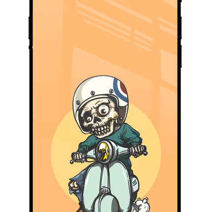Undead Biker iPhone 8 Glass Case