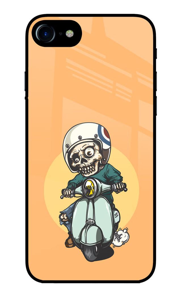 Undead Biker iPhone 8 Glass Case