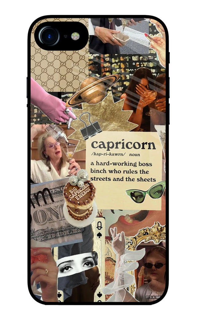 Capricorn Zodiac iPhone 8 Glass Case