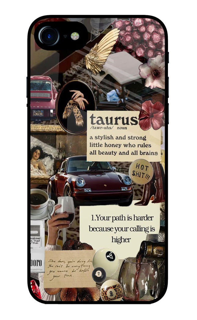 Taurus Zodiac iPhone 8 Glass Case