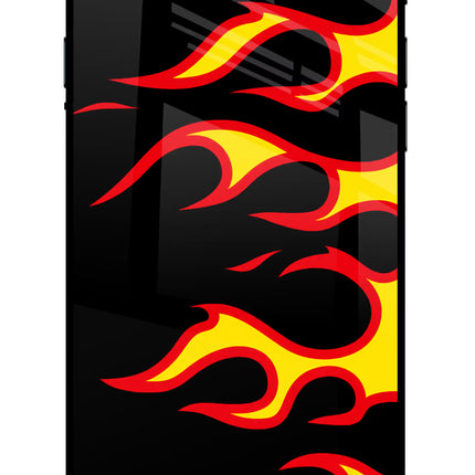 Side Sweep Flames iPhone 8 Glass Case