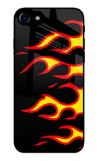 Side Sweep Flames iPhone 8 Glass Case