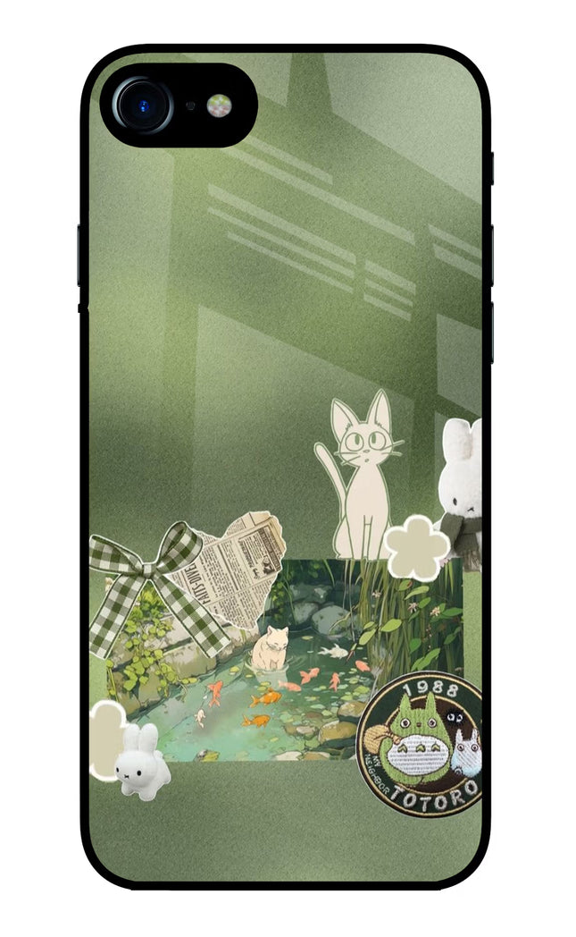 Aesthetic anime iPhone 8 Glass Case