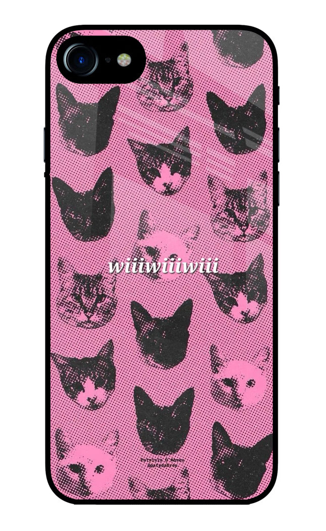 Pink Cats iPhone 8 Glass Case