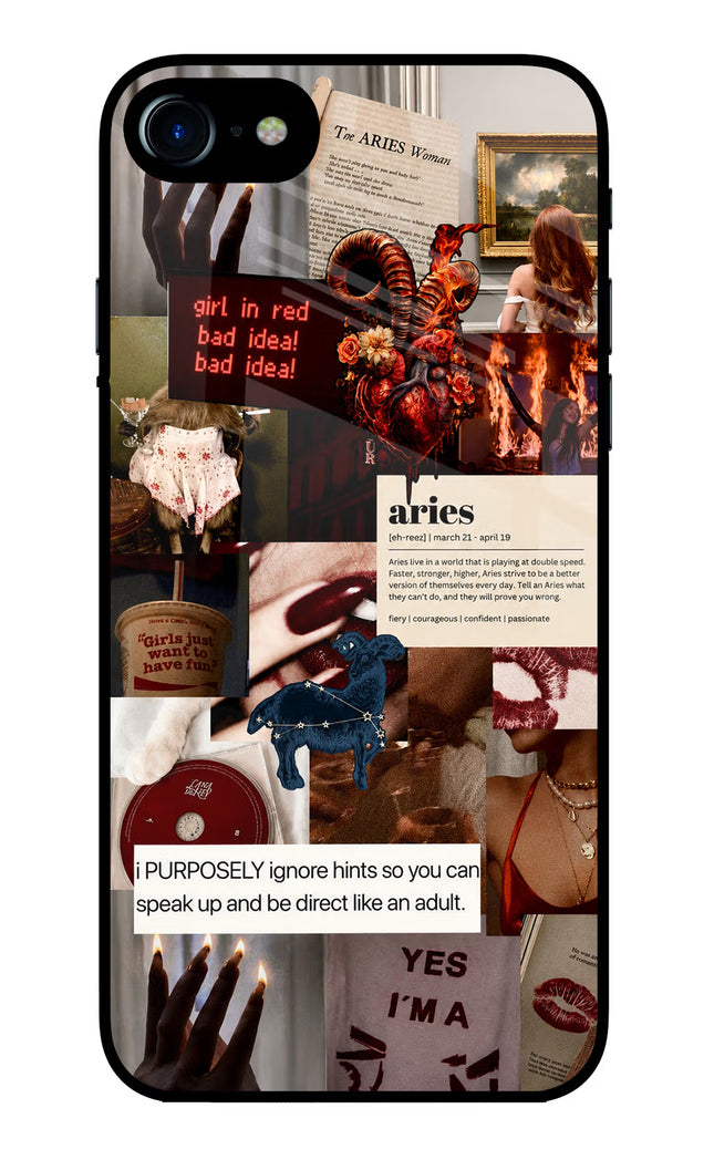 Zodiac Aries iPhone 8 Glass Case