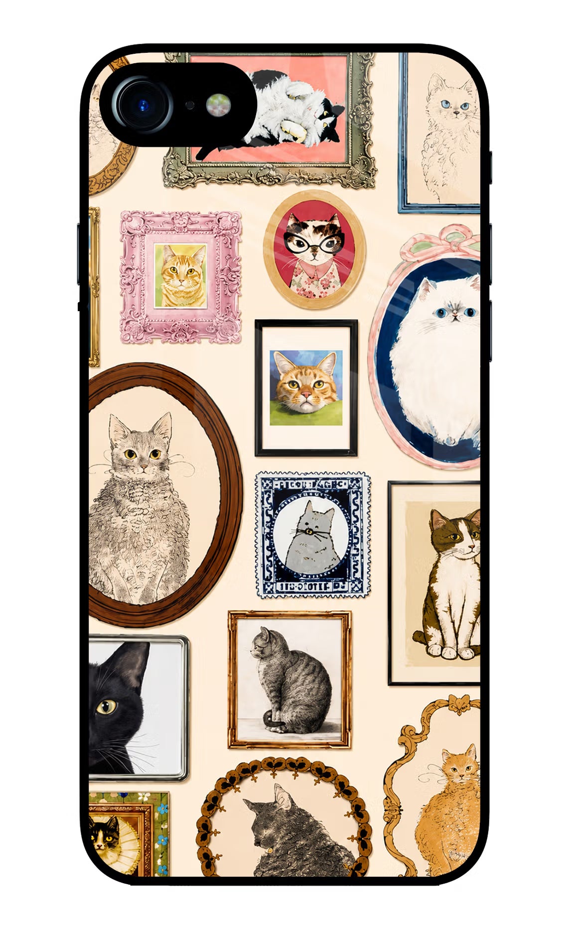 Mirror Cats iPhone 8 Glass Case