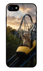 Rollercoaster Dog iPhone 8 Glass Case