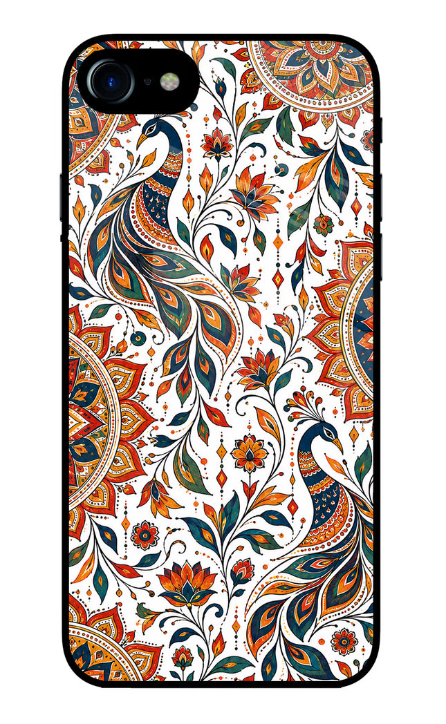 White Mayura iPhone 8 Glass Case