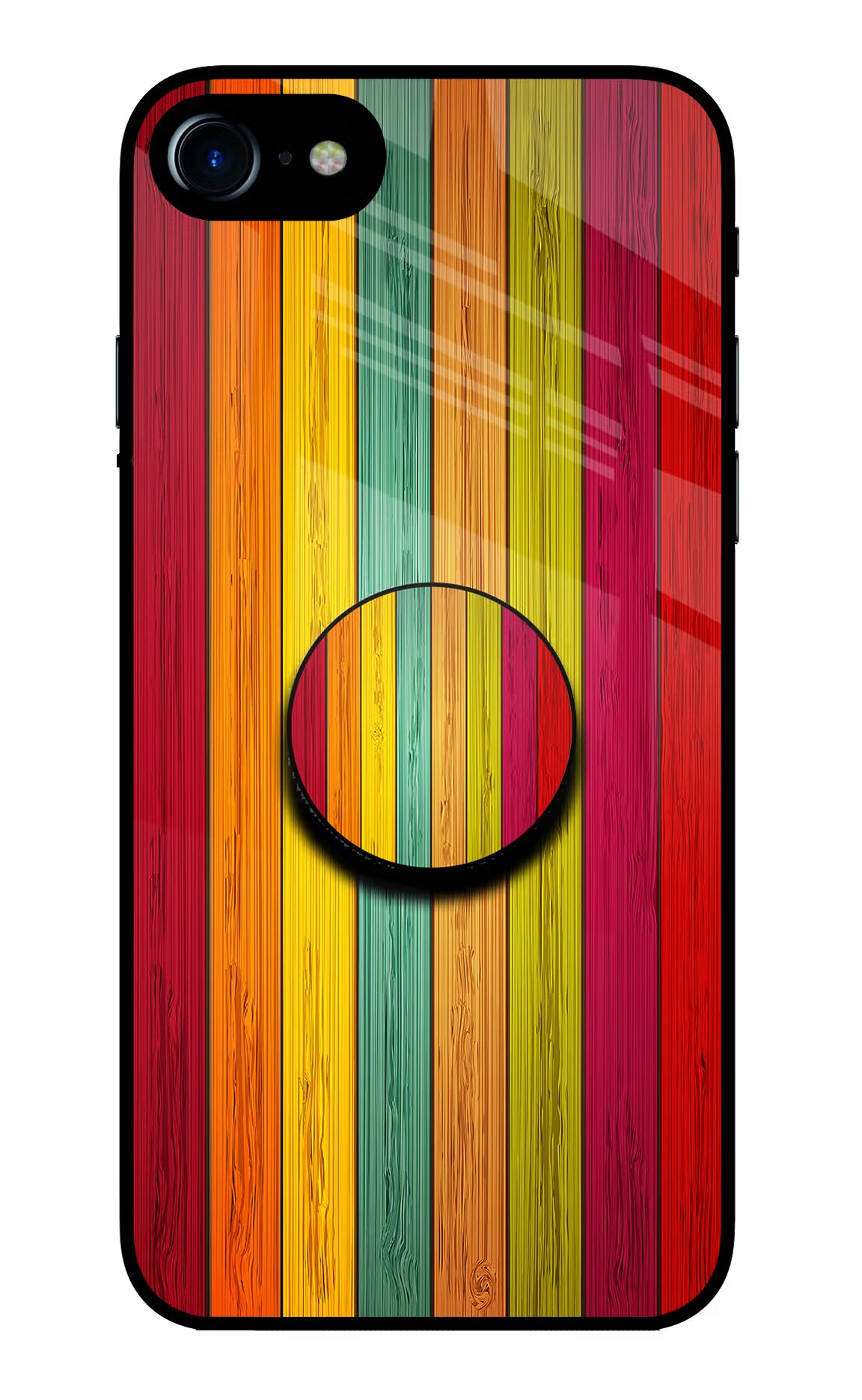 Multicolor Wooden iPhone 8 Pop Case by Casekaro