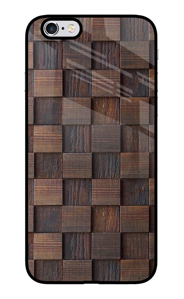 Wooden Cube Design iPhone 6 Plus/6s Plus Glass Case Back Cover by Casekaro