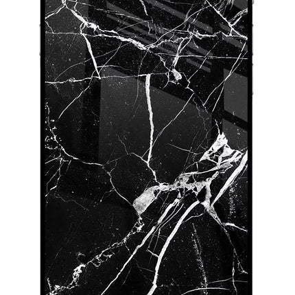 Black Marble Pattern iPhone 6 Plus/6s Plus Glass Case Back Cover by Casekaro