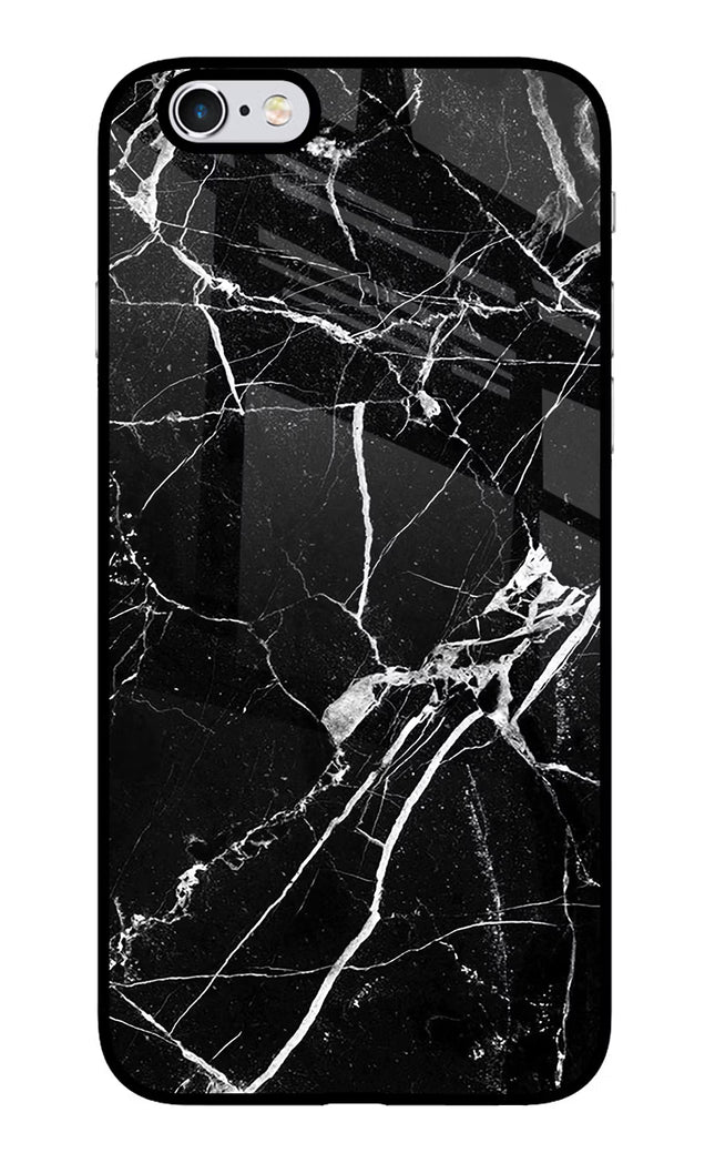 Black Marble Pattern iPhone 6 Plus/6s Plus Glass Case Back Cover by Casekaro