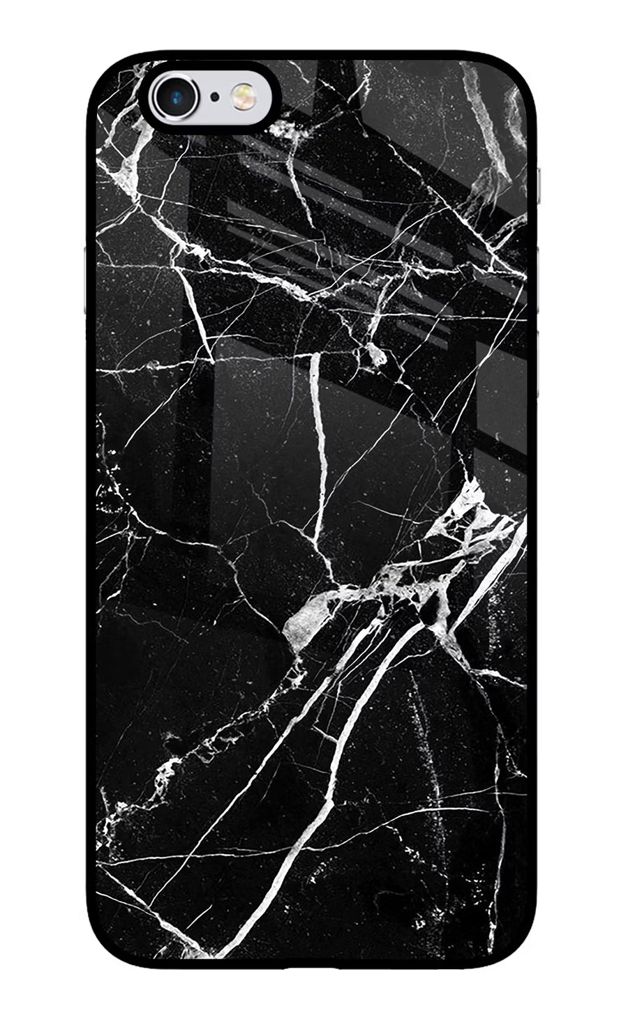 Black Marble Pattern iPhone 6 Plus/6s Plus Back Cover, Glass case