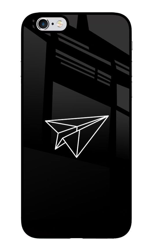 Paper Plane White iPhone 6 Plus/6s Plus Glass Case