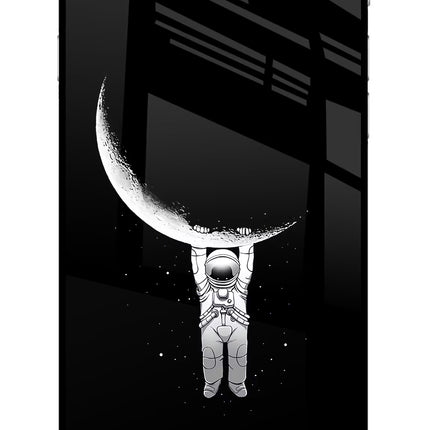 Moon Space iPhone 6 Plus/6s Plus Glass Case Back Cover by Casekaro