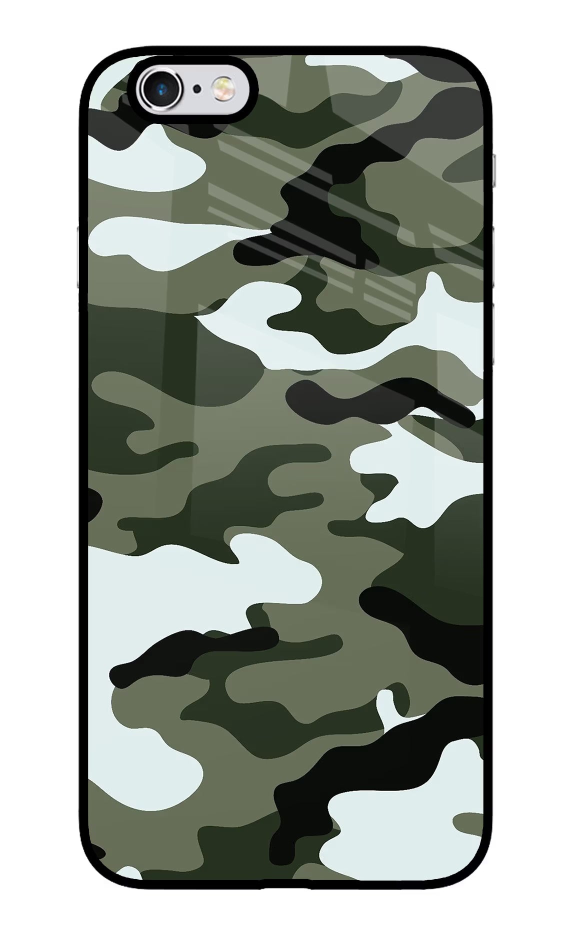 Camouflage iPhone 6 Plus/6s Plus Glass Case Back Cover by Casekaro