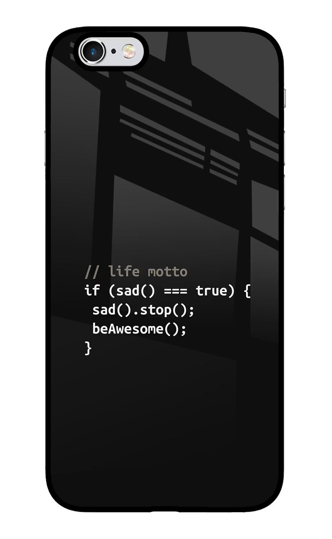 Life Motto Code iPhone 6 Plus/6s Plus Glass Case Back Cover by Casekaro