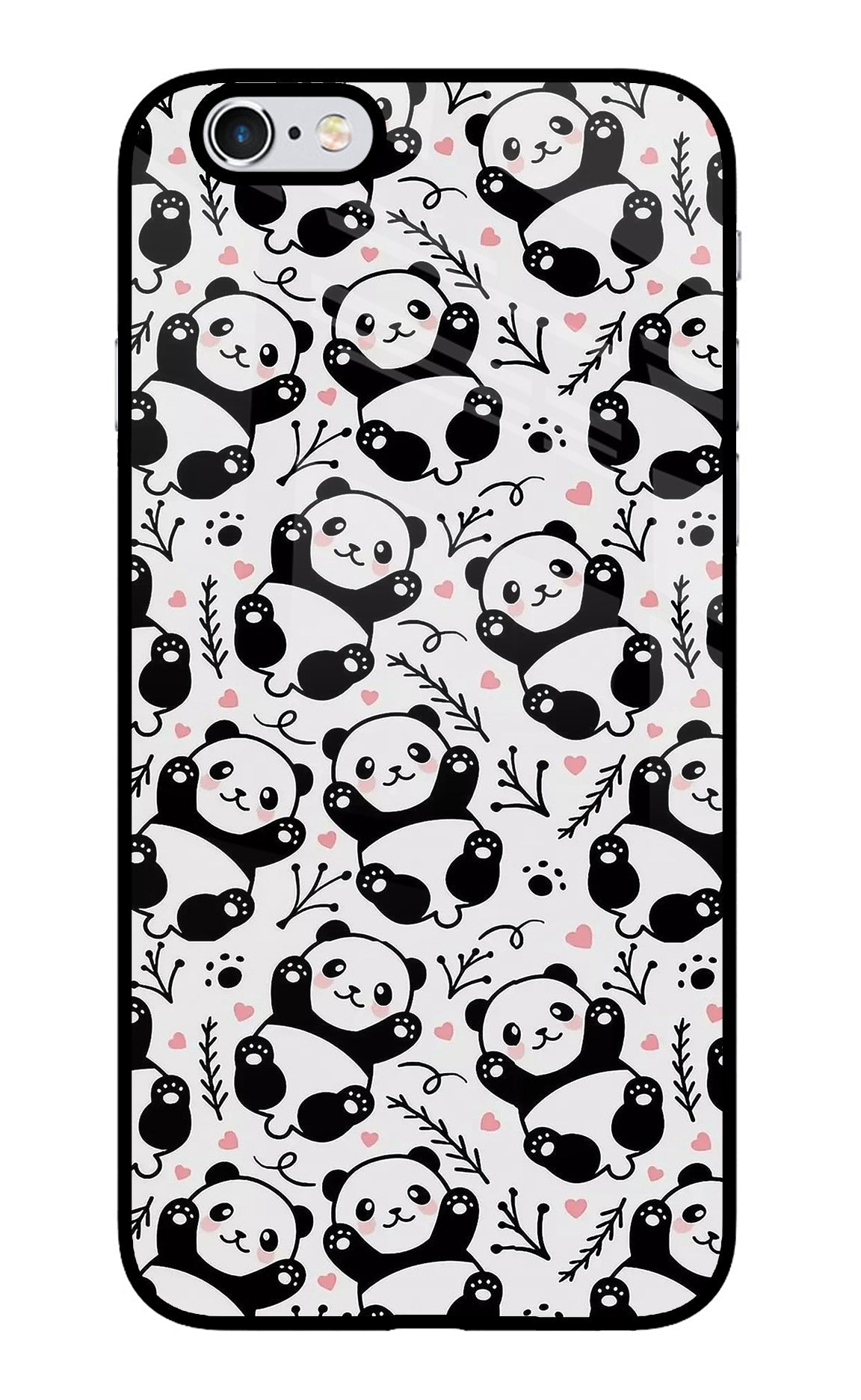 Cute Panda iPhone 6 Plus/6s Plus Glass Case