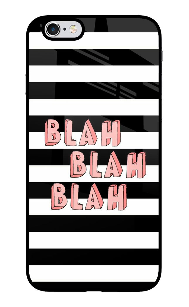 Blah Blah Blah iPhone 6 Plus/6s Plus Glass Case Back Cover by Casekaro
