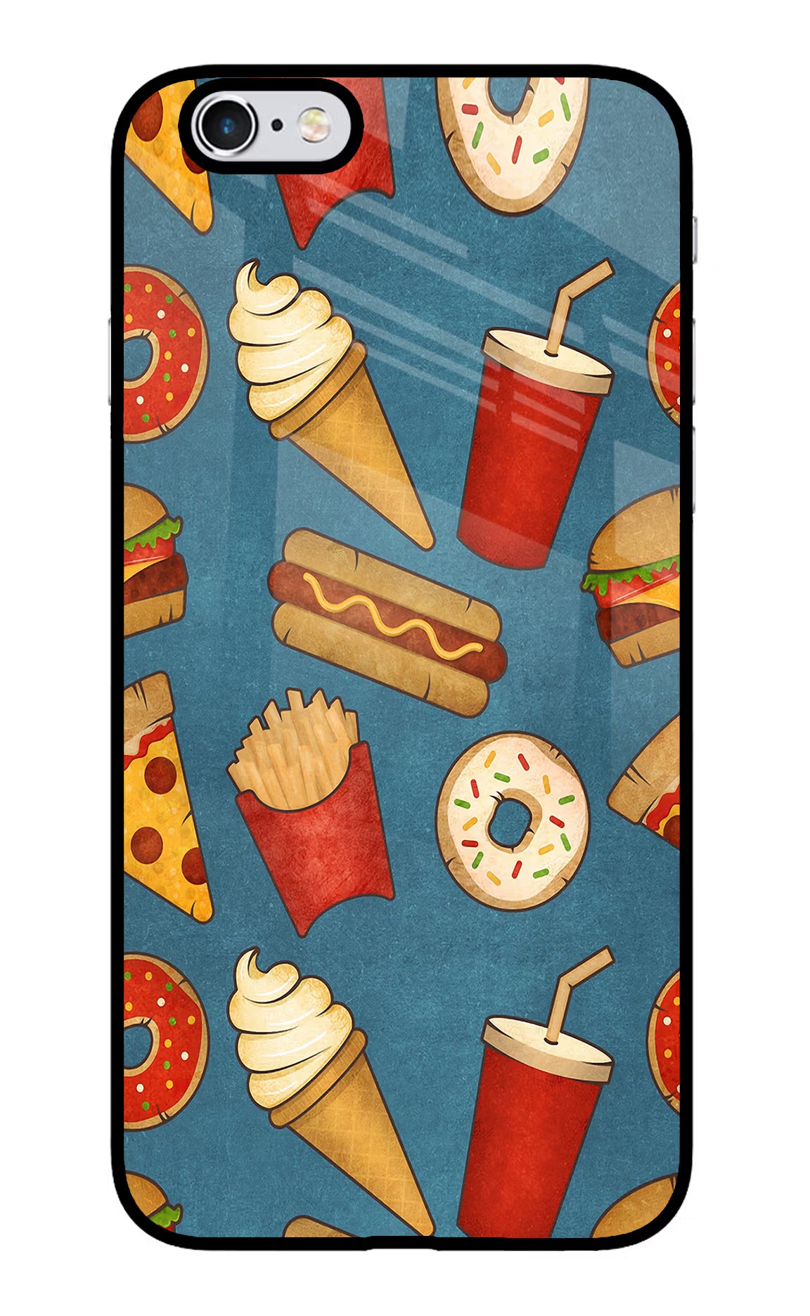 Foodie iPhone 6 Plus/6s Plus Glass Case Back Cover by Casekaro